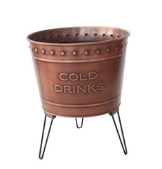 Metal Katlanır Ayaklı Yuvarlak Buz Kovası