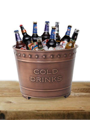 Metal Katlanır Ayaklı Yuvarlak Buz Kovası