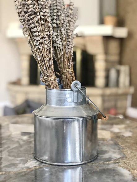 Galvaniz güğüm saksı  ( orta boy )