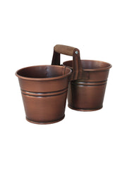 Ahşap saplı ikili mini saksı