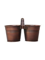 Ahşap saplı ikili mini saksı